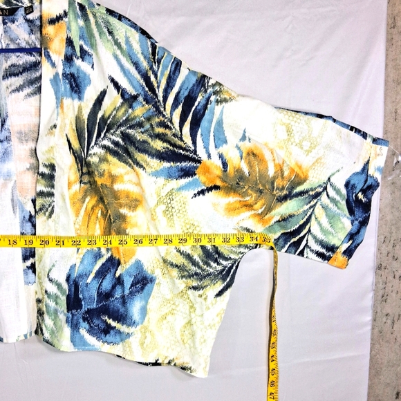 Iman XL Abstract Print 100% Cotton Cozy Blazer/Topper 3/4 Sleeve Never Worn - Picture 3 of 9